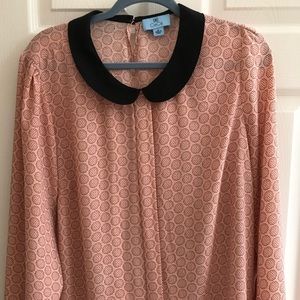 CeCe blouse with cute black color and button enclosure on the back